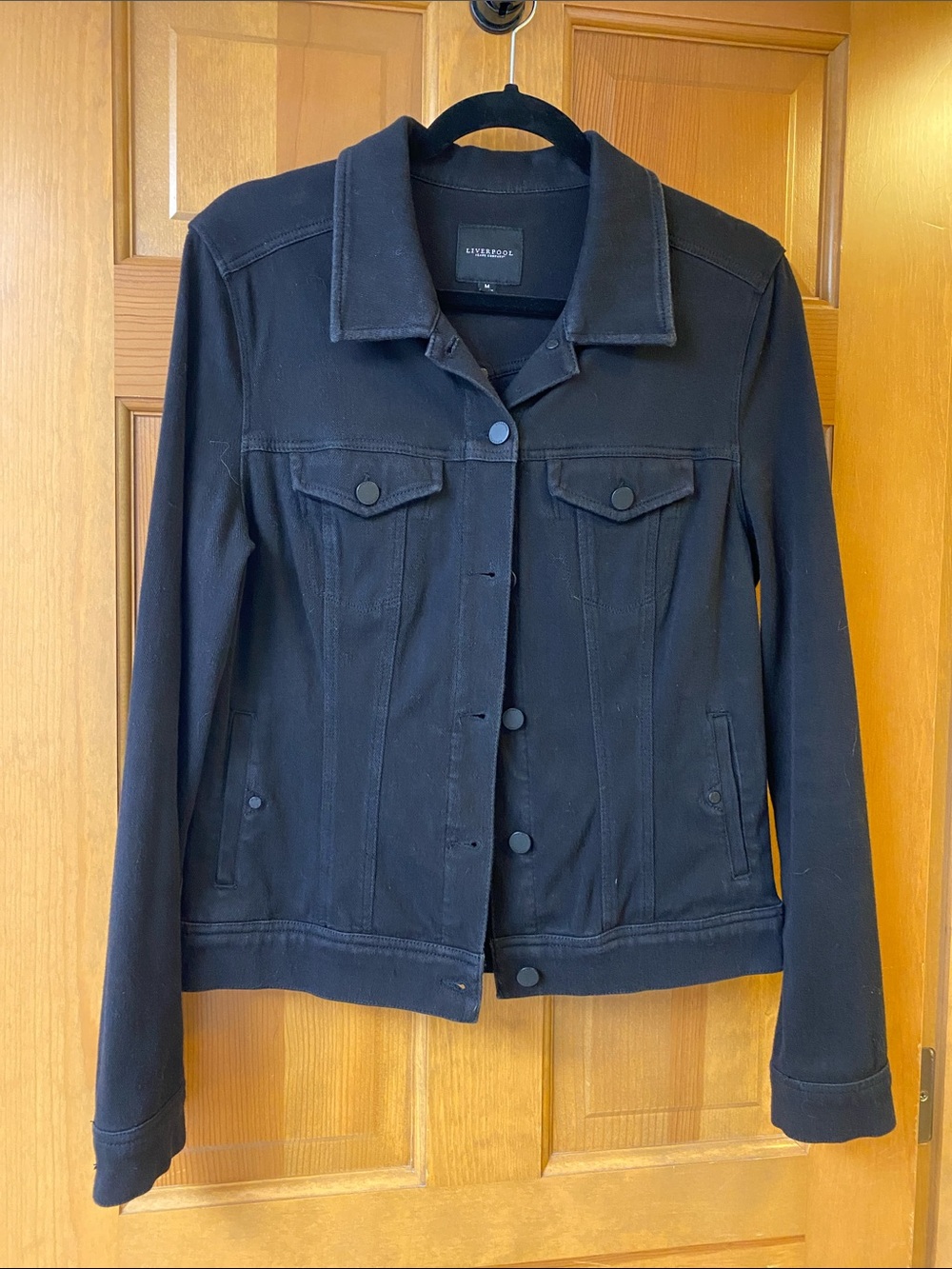 Liverpool Black Denim Trucker Jacket